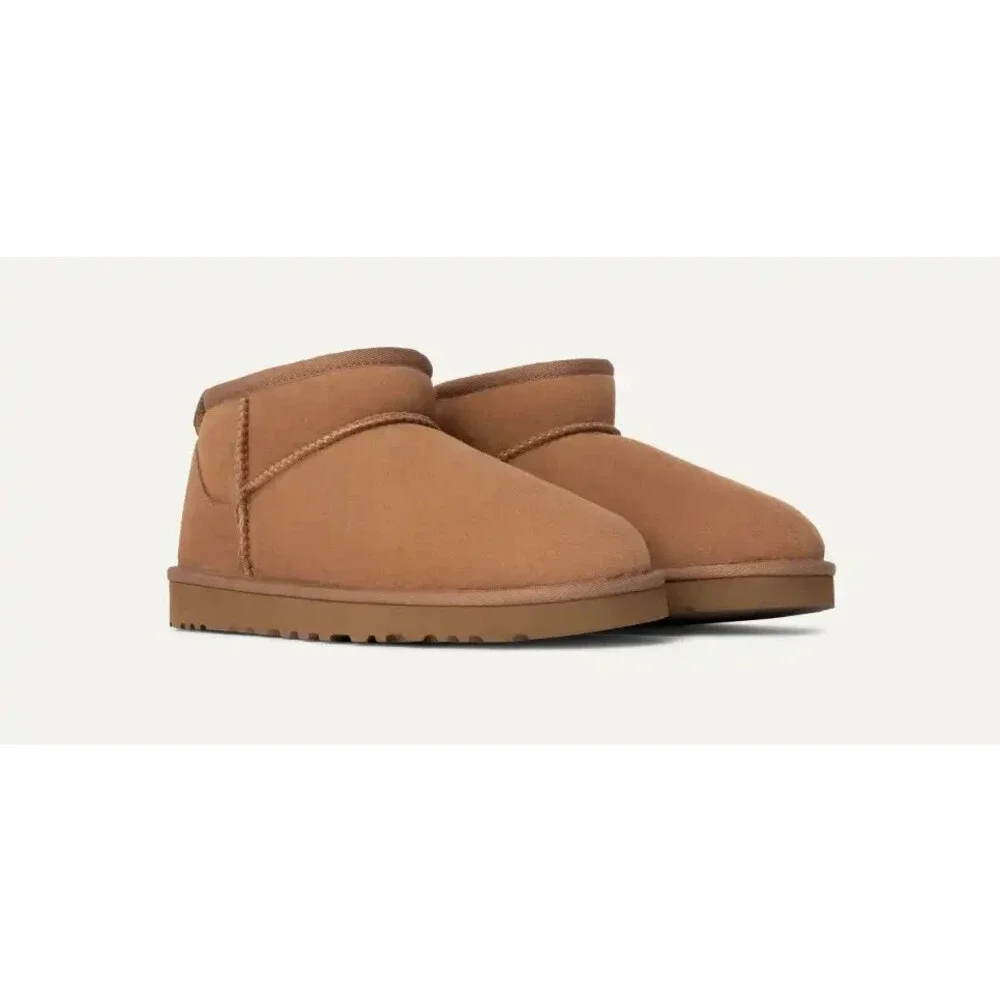 UGG Classic Ultra Mini 1137391-CHE Men's US 13 Brown Sheepskin Ankle Boot FL3964 - Picture 10 of 10